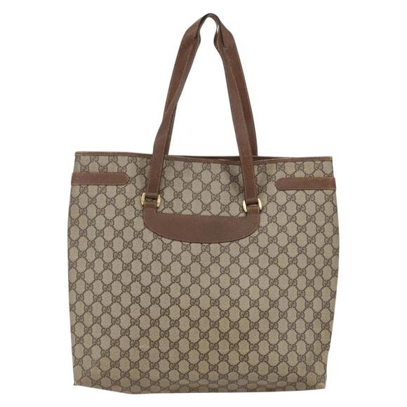 GUCCI GG Supreme Tote Bag Pvc Beige Brown 39 02 061 - Picture 3 of 12